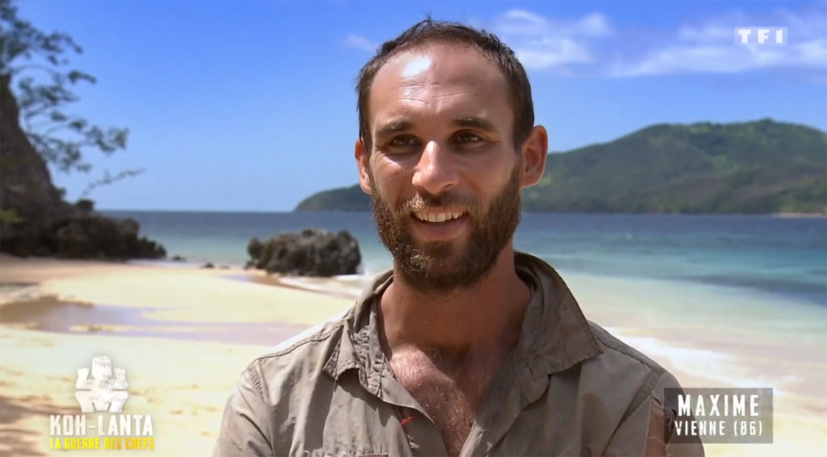 Maxime Bethon dans l'émission de Koh Lanta, la guerre des chefs