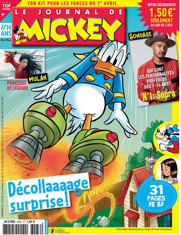 Les personnalités préférées des enfants selon Le Journal de Mickey sont...