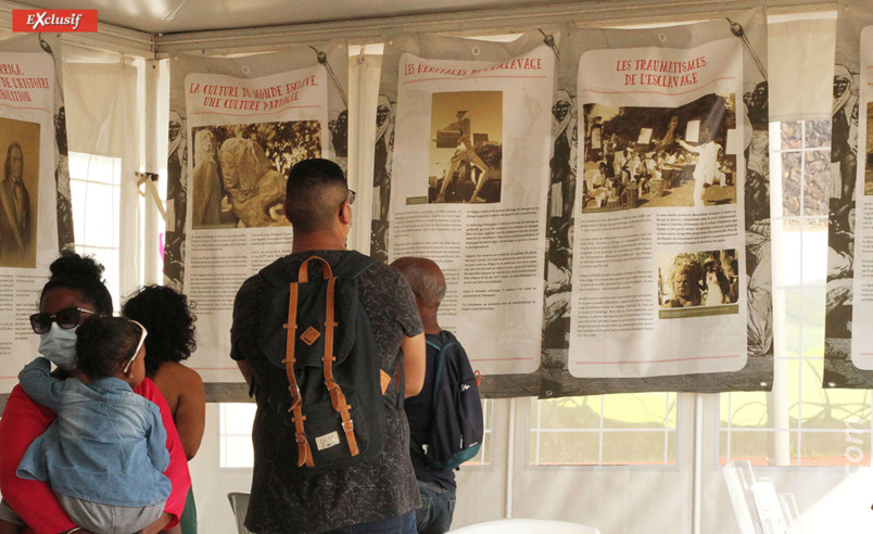 Exposition de documents et de photos sur l'histoire de l'esclavage à La Réunion