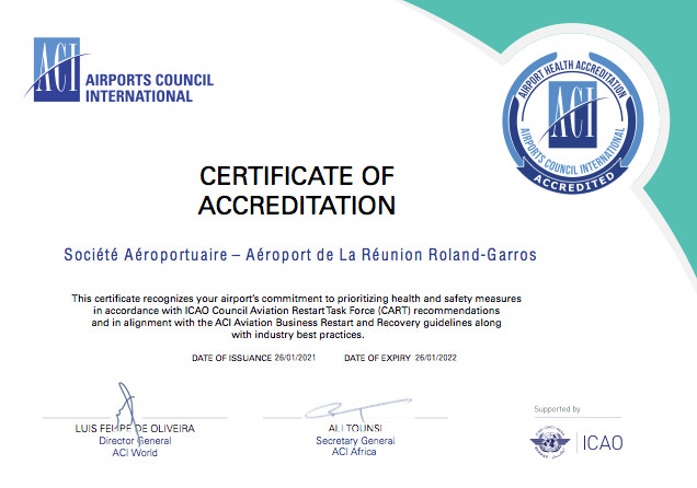 La certification Airport Health Accreditation