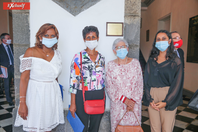 Lynda Savaranin, Yolande Blanpain, Thérèse Baillif, et Hasna Patel