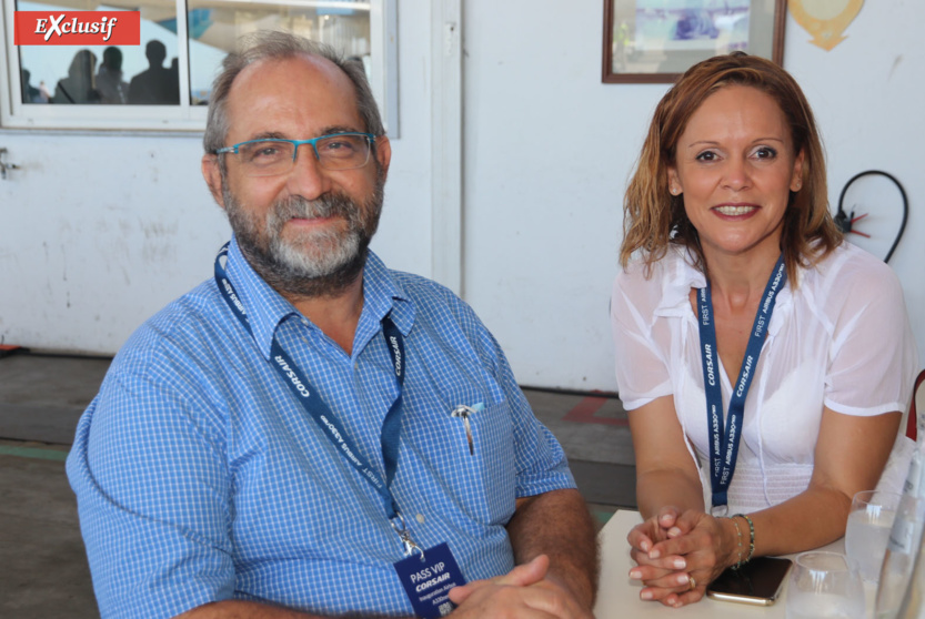 Stéphane Fouassin, président de l'IRT (Ile de la Réunion Tourisme), et sa compagne