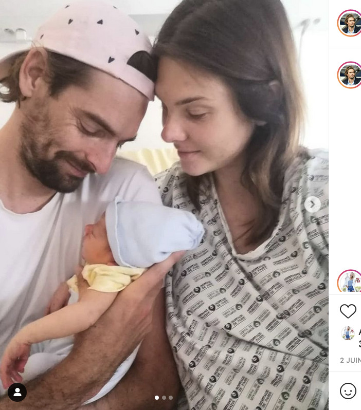 Camille et sa compagne Alice et leur bébé Marius (photo Instagram)