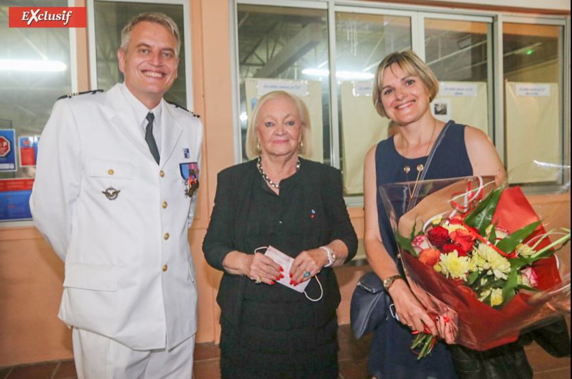 Madame Aude avec le lieutenant-colonel Romain Gaston et son épouse Marie