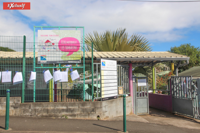 Rentrée des classes à l'école des Tamarins à Sainte-Clotilde