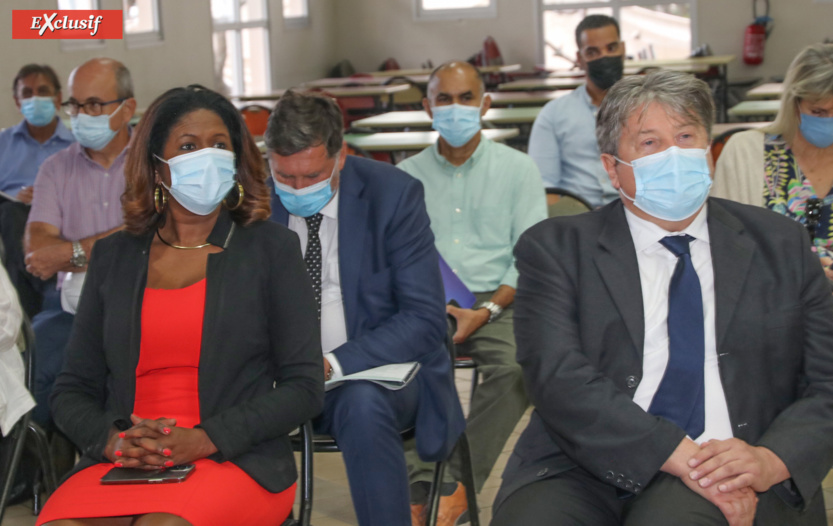 Nathalie Elimas, Secrétaire d'Etat, visite le futur internat du Lycée Brassens au Moufia