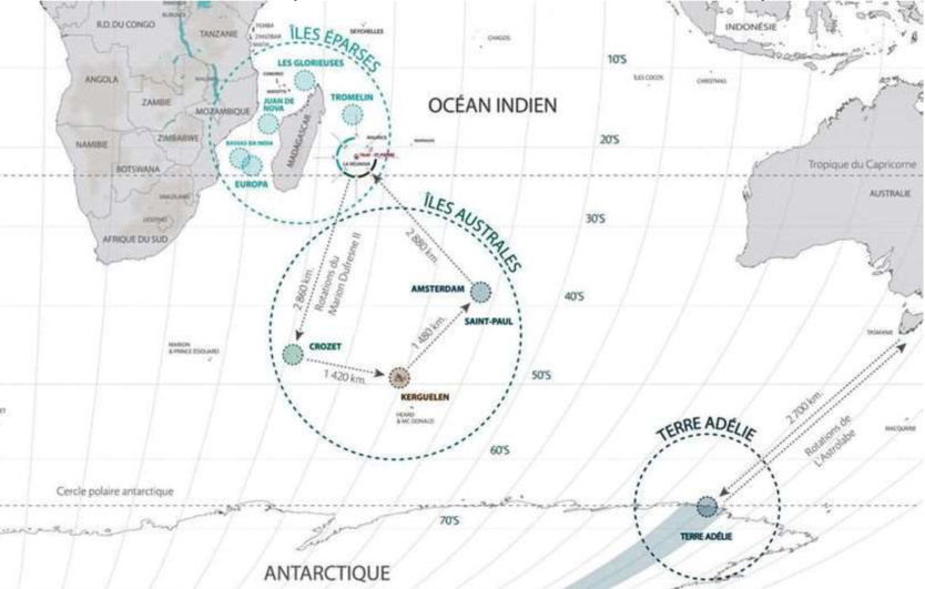 Les TAAF s'étendent sur une immense superficie