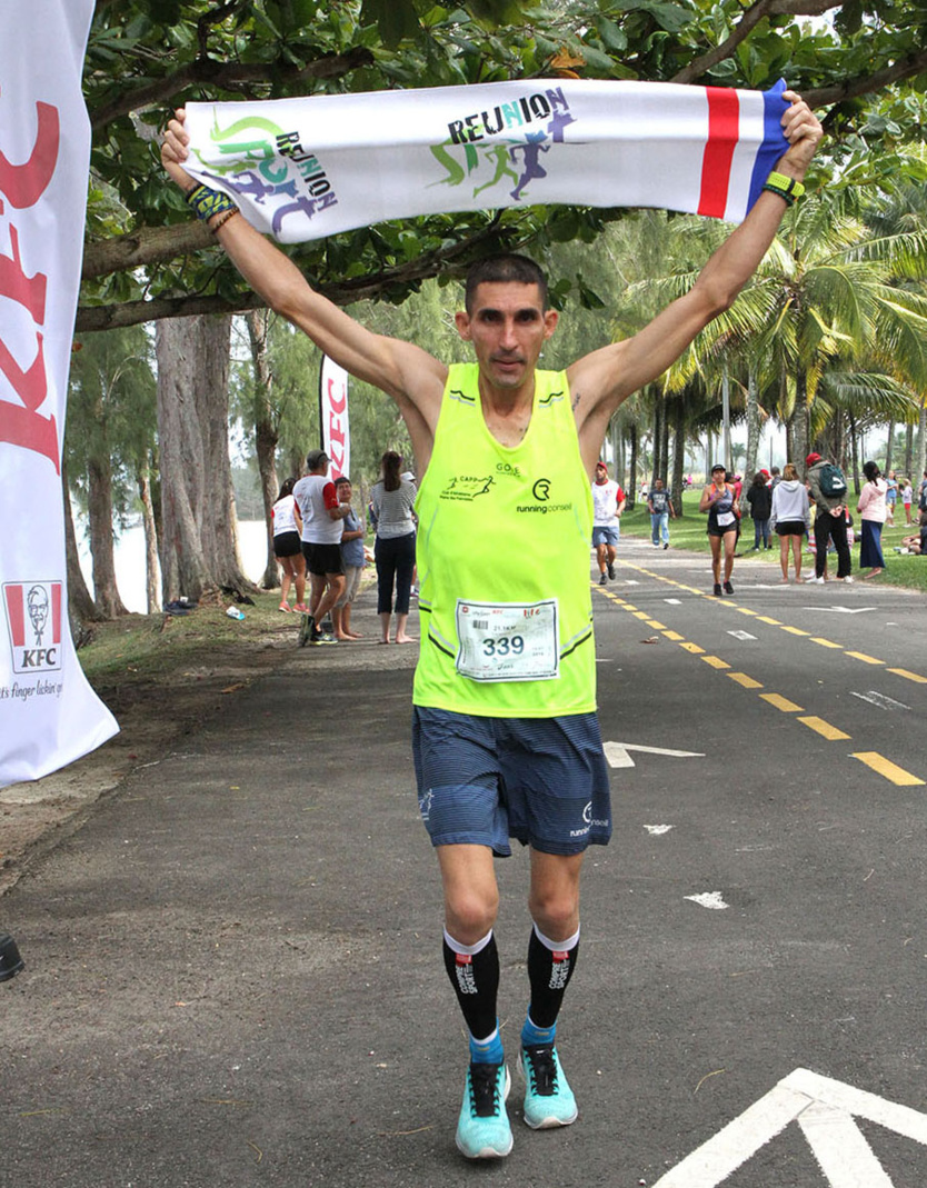 Kévin Lallemand s’est illustré sur le semi-marathon de Maurice