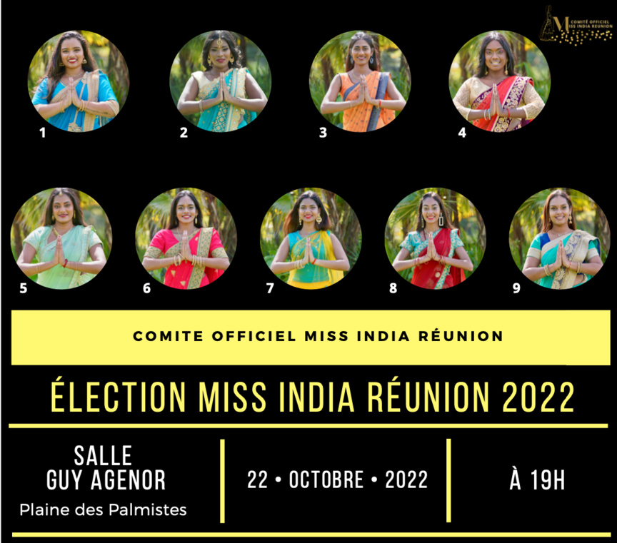 Miss India Réunion 2022: les 9 candidates de la finale