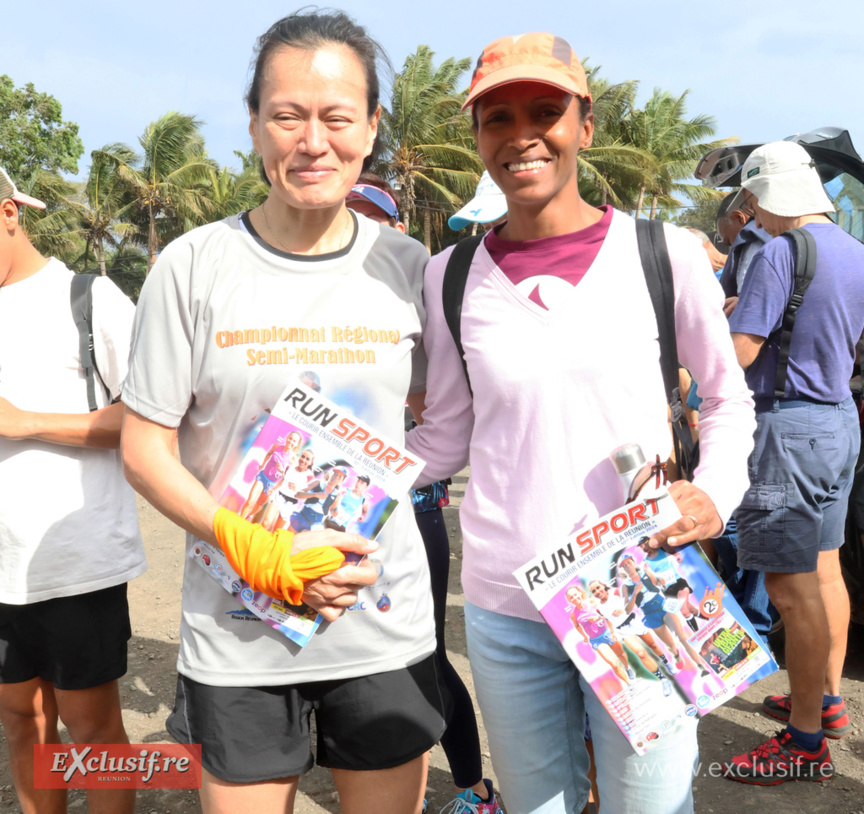 Christine Wan Tan Yuy et Prisca Kelevan se sont retrouvées à l'Etang-Salé. Elles avaient participé au Marathon Pour Tous de Paris 2024