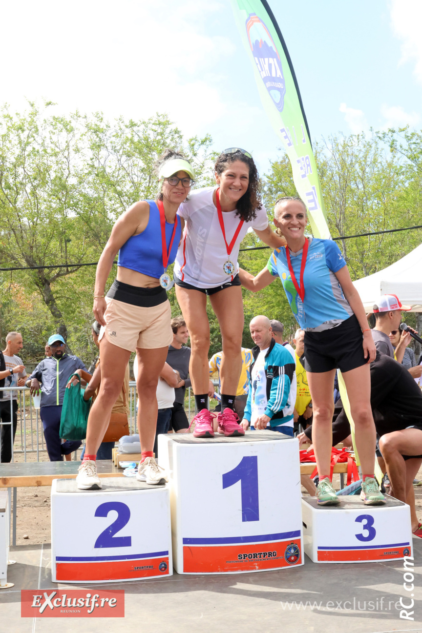 Christine Gazonne 1ère, Lina Orus 2ème et Julie Lemaître 3ème chez les M1 de l'Open