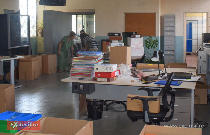 Les bureaux du commissariat, en déménagement...