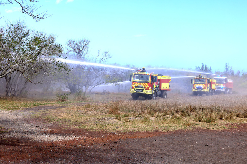 Les pompiers en action...