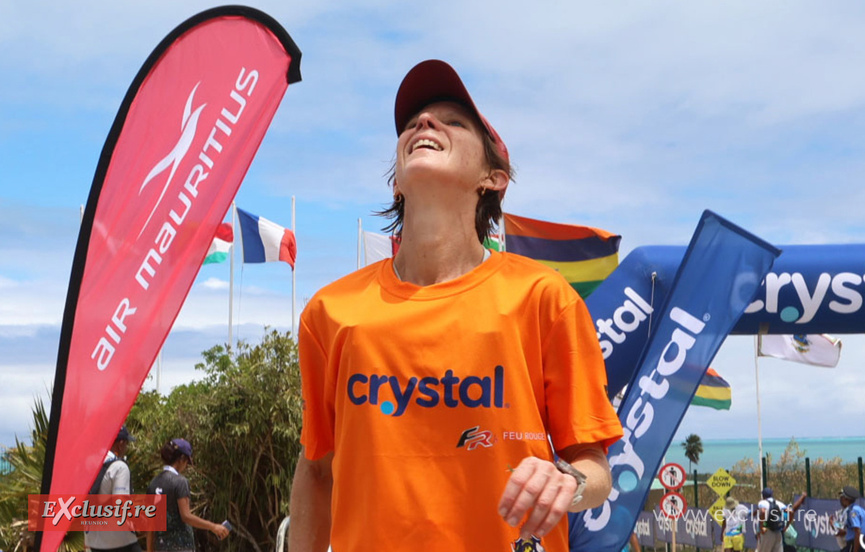 Déja victorieux au Trail de Rodrigues, Victor Guerdin est surtout venu encourager son épouse Marie