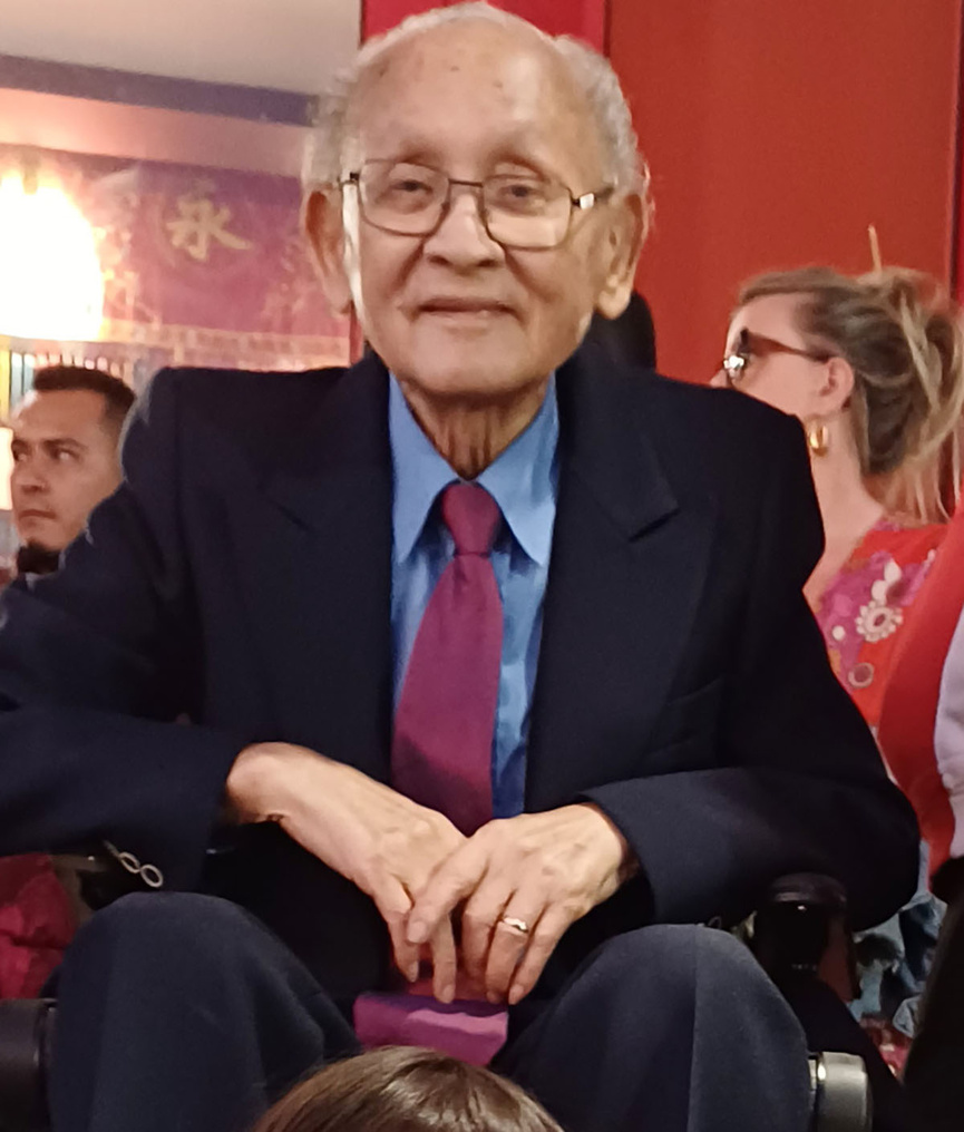 Michel Chung Poo Lun à la fête de Guandi à Saint-Pierre en août 2024, sa dernière apparition publique