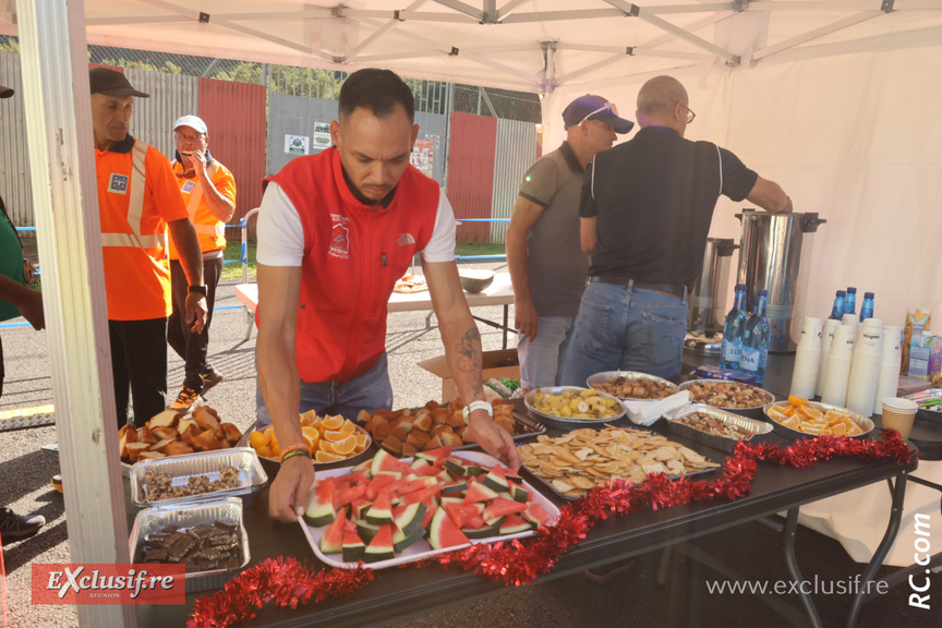 Au ravitaillement à l'arrivée, on a mis les petits plats dans les grands