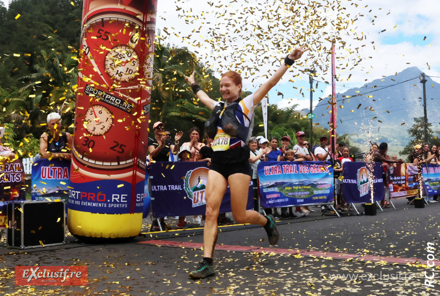 Charlotte Biotti savoure sa course sous les confettis de la fête