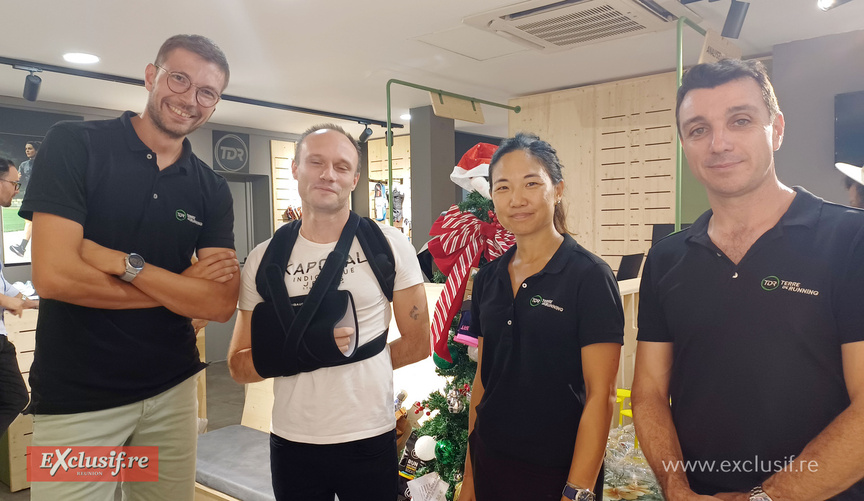 Charles Caillot, Emilien Deceneux, Priscilla Thim Siong, et Mehdi Weingaertner, les associés du magasin