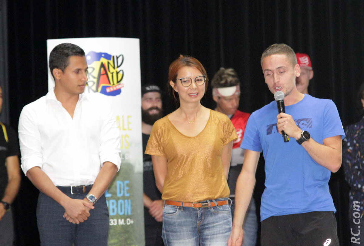 Frédéric Vavelin, directeur de Destination Sud Réunion, Antoine Guillon et Sandrine Aho-Nienne, adjointe au maire de Saint-Pierre