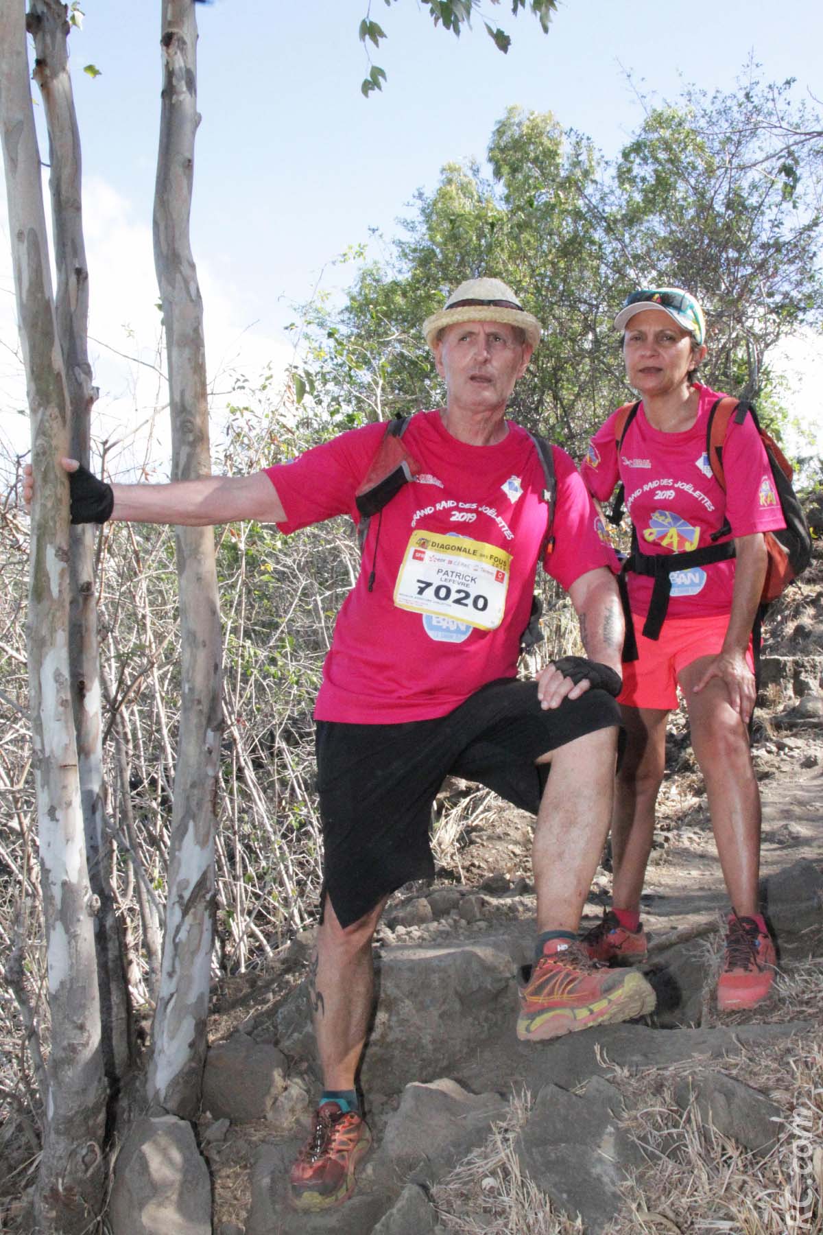 Patrick Lefèvre, président de Réunion Joëlette Aventure (RAJ) et son épouse Annick