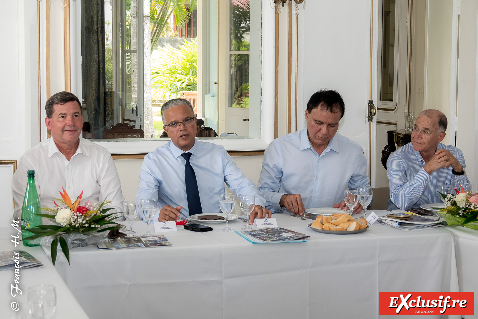 Daniel Gonthier, Cyrille Melchior, Michel Courtaud, et Serge Hoarau