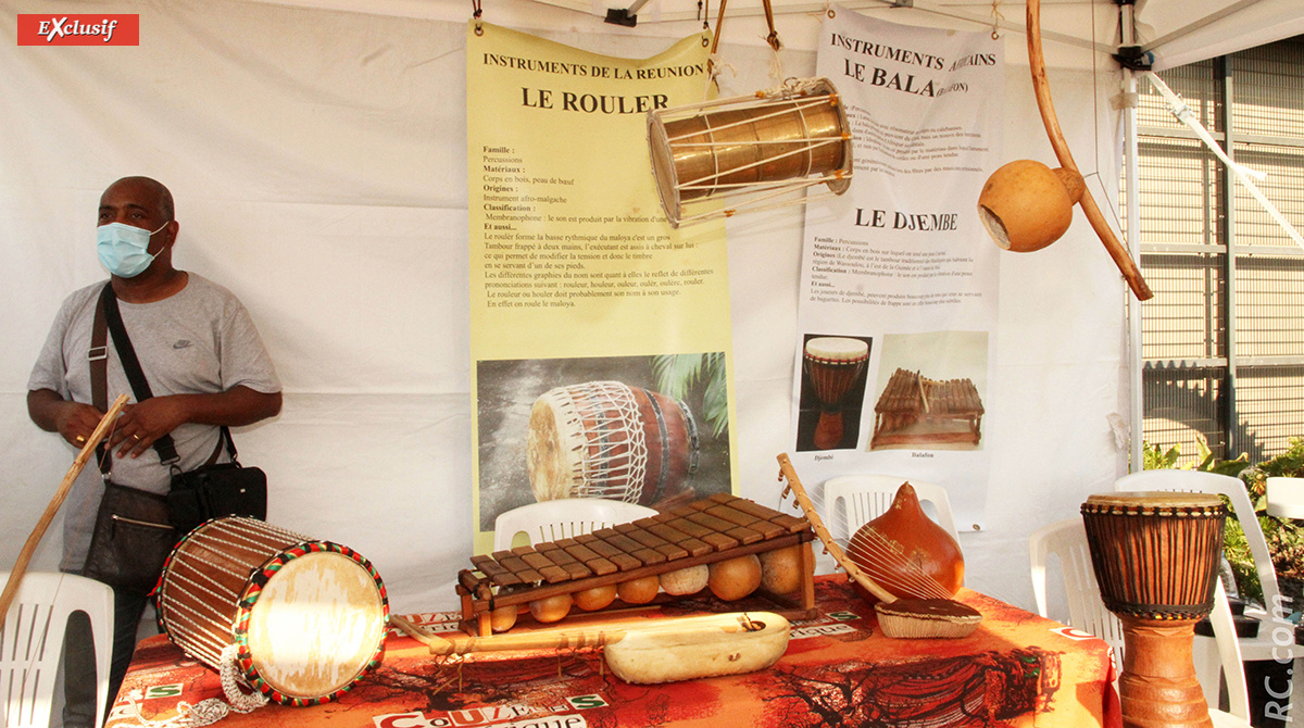 Exposition d'instruments de musique lontan