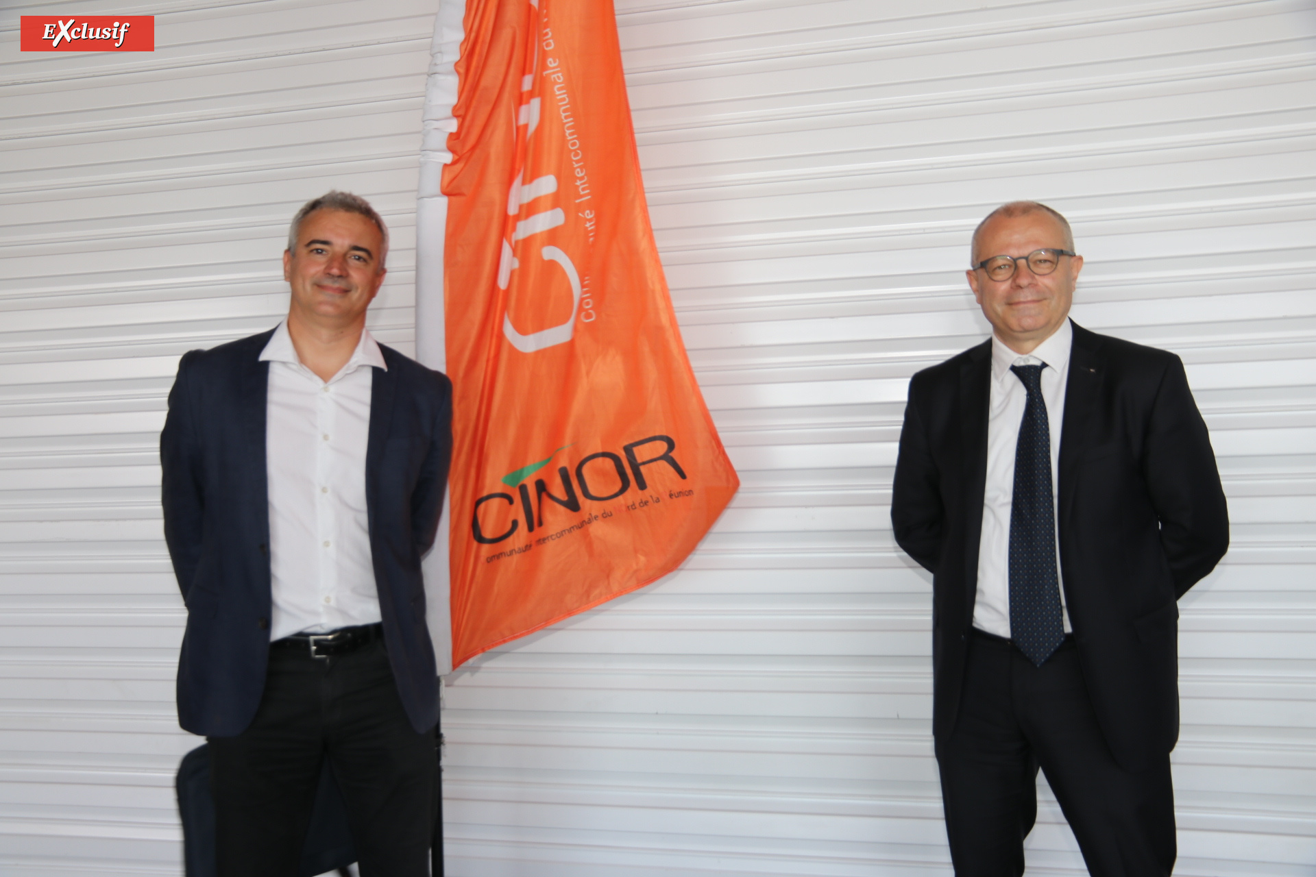 Olivier Meyrueis, directeur d'EDF Réunion et Thierry Muller, DG Total Quadran