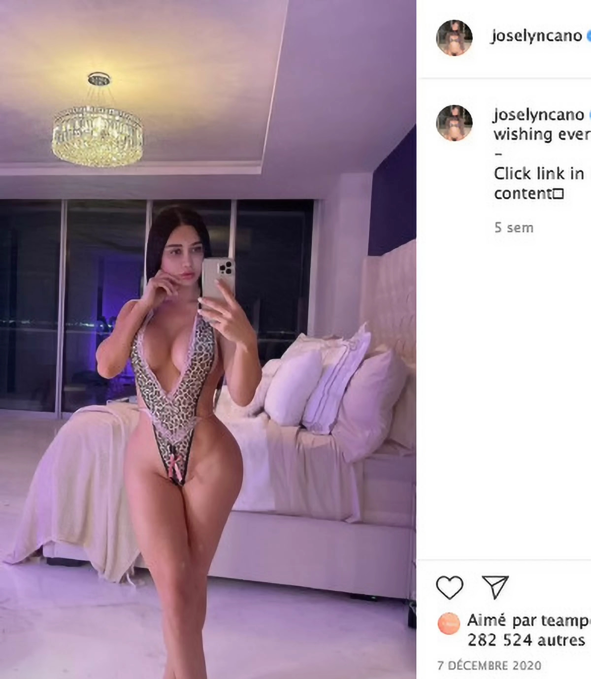 C'est la dernière photo postée par Joselyn sur son compte Instagram le 7 décembre 2020, jour annoncé de sa mort