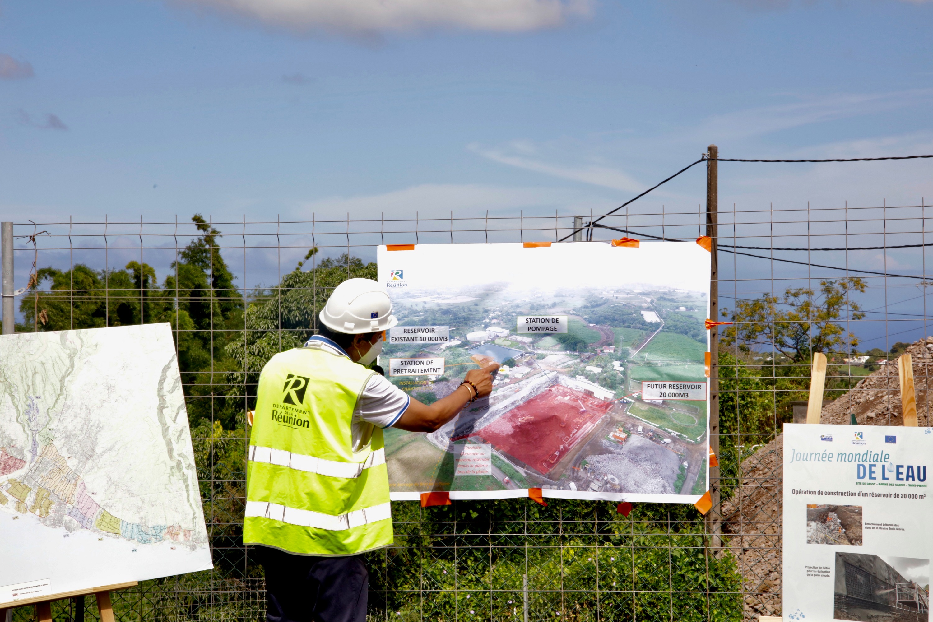 Journée Mondiale de l’Eau : Dassy, un réservoir de 20 000 m3 pour les agriculteurs et les populations du bassin Sud de l’île