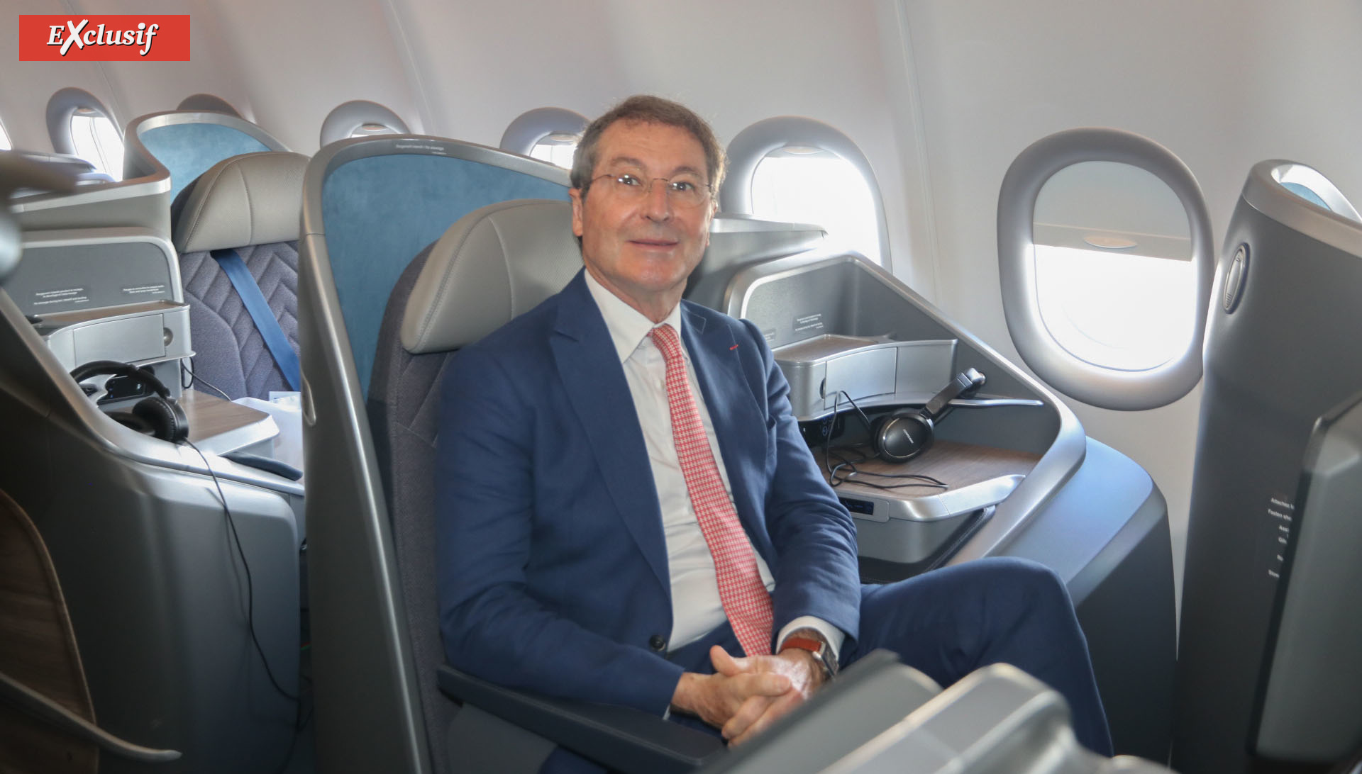 Pascal de Izaguirre en classe Business de l'A330neo