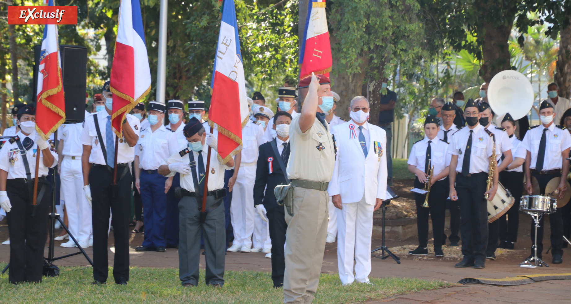 Cérémonie du 14 juillet au Jardin de l'Etat: photos