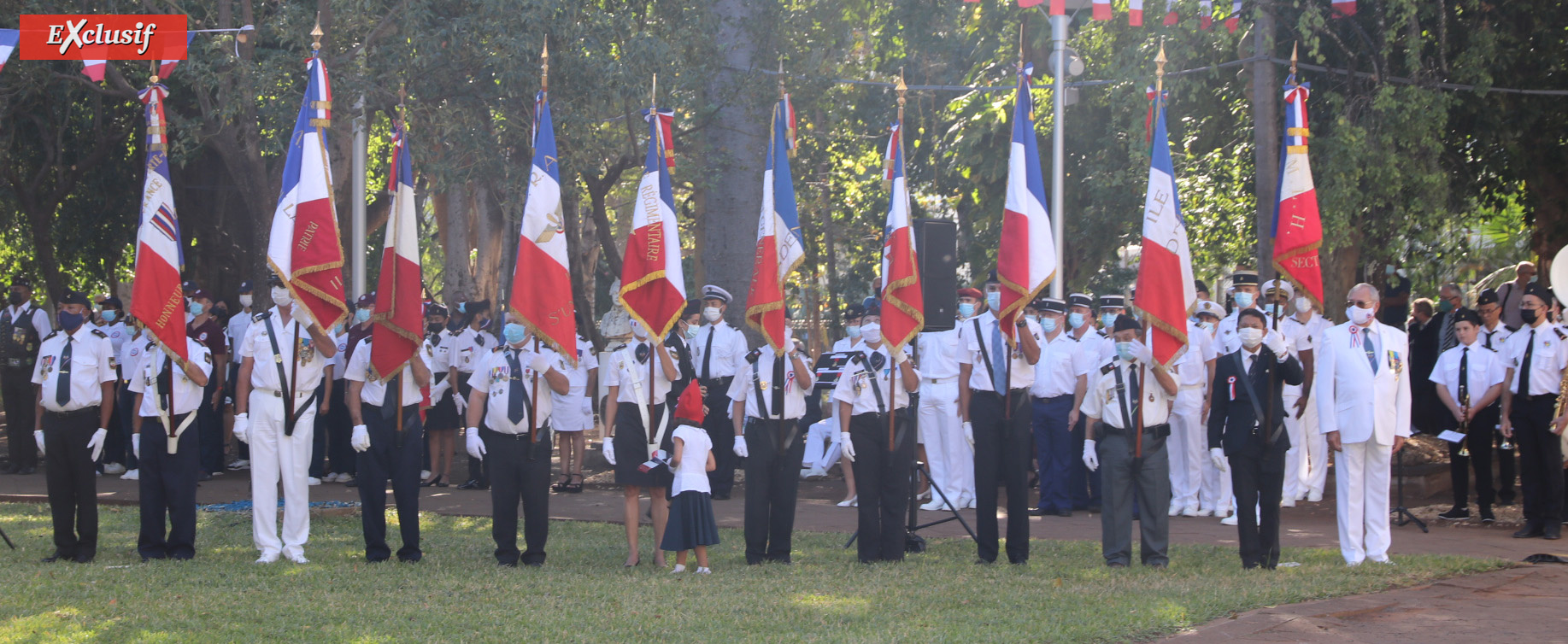 Cérémonie du 14 juillet au Jardin de l'Etat: photos