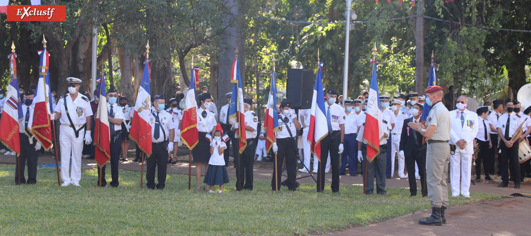 Cérémonie du 14 juillet au Jardin de l'Etat: photos