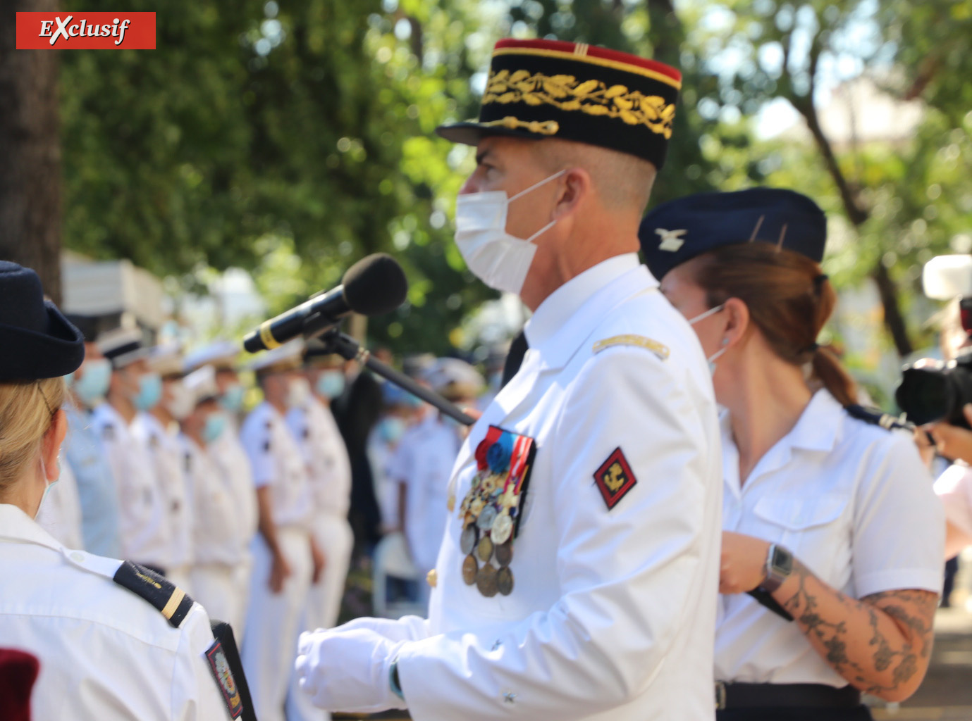 Cérémonie du 14 juillet au Jardin de l'Etat: photos