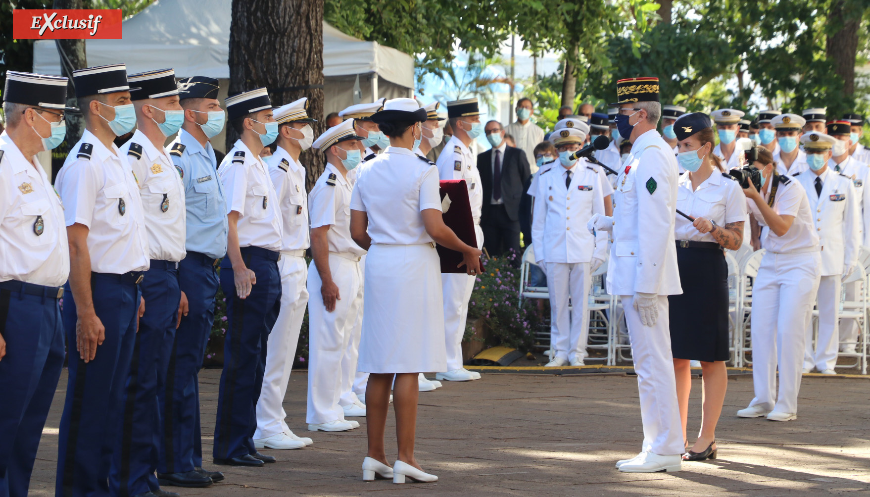 Cérémonie du 14 juillet au Jardin de l'Etat: photos