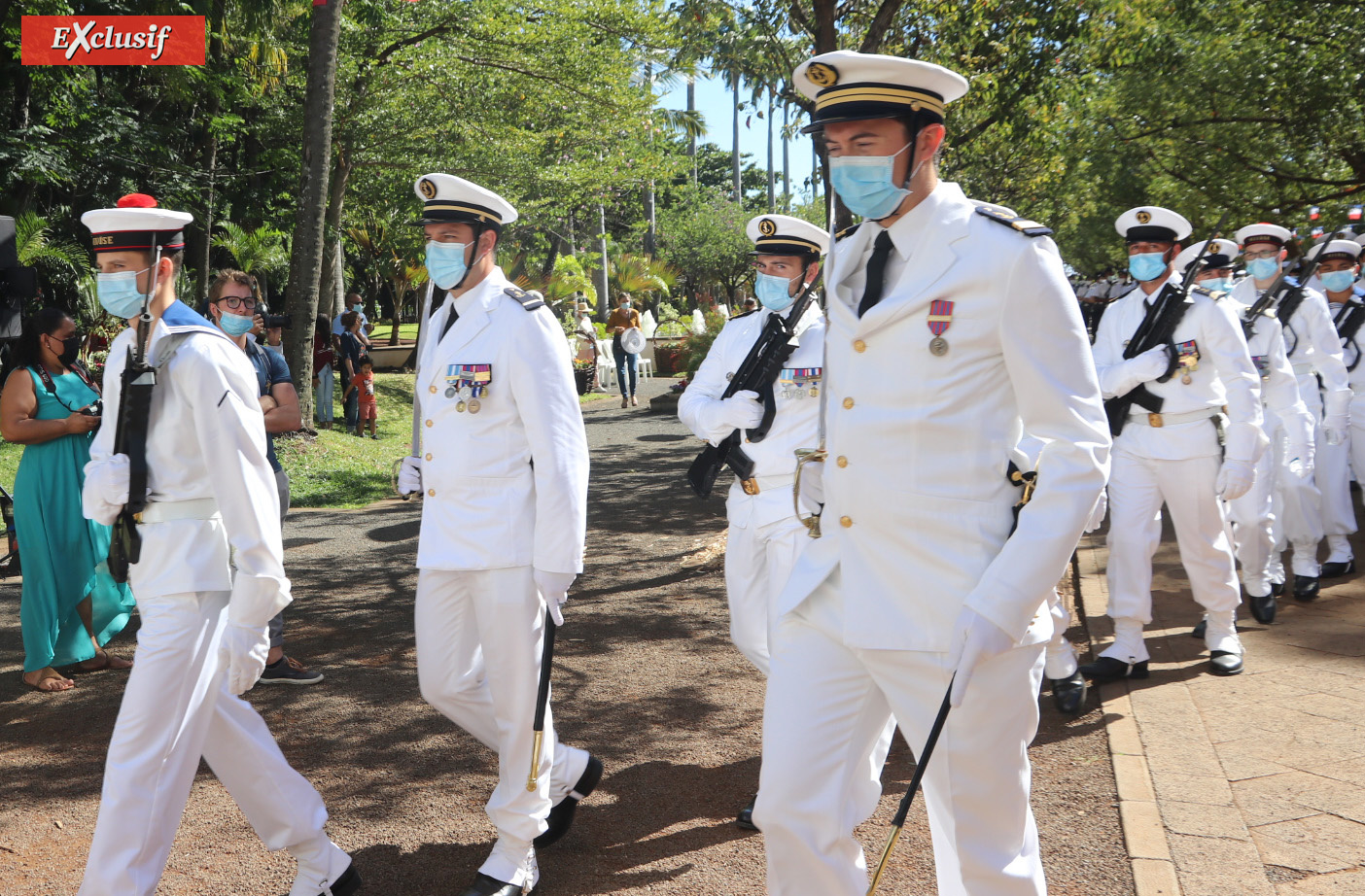 Cérémonie du 14 juillet au Jardin de l'Etat: photos