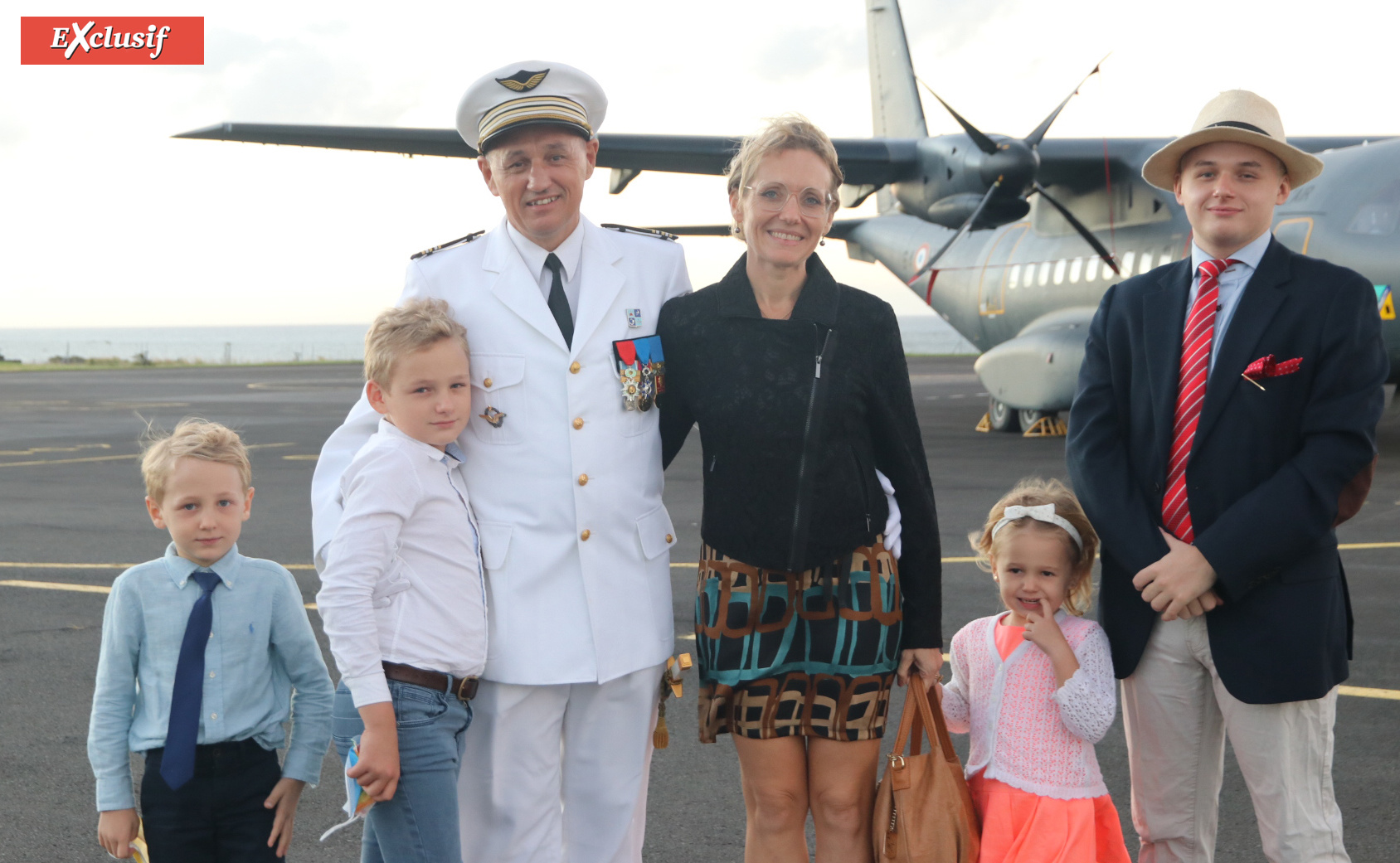 Lieutenant-colonel Sébastien Rivas avec sa famille