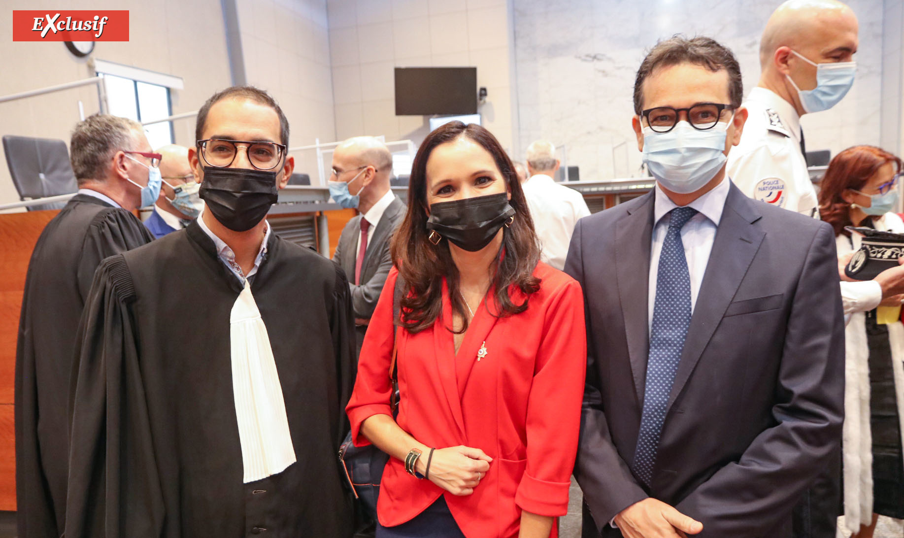 Normane Omarjee, bâtonnier de Saint-Pierre, Karine Lebon, députée, et Jean-Pierre Chabriat, conseiller régional