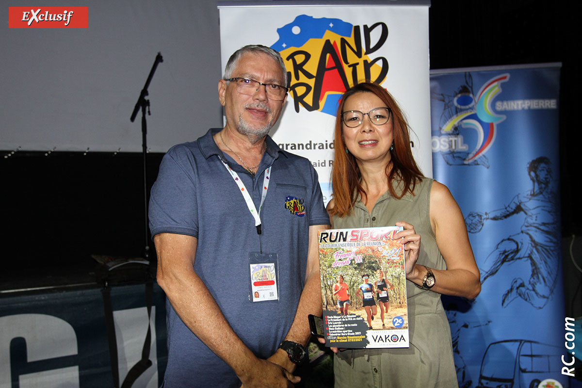 Pierre Maunier, président de l'association Grand Raid, et Sandrine Aho-Nienne, adjointe au maire de Saint-Pierre