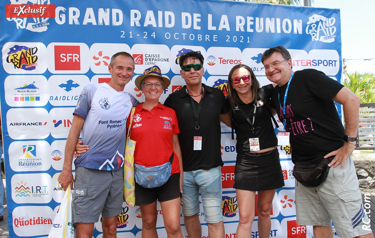 Antoine et Anne Guillon, Chris Hammer, Véronique Victoire (ILOP) et le journaliste sportif Patrick Montel