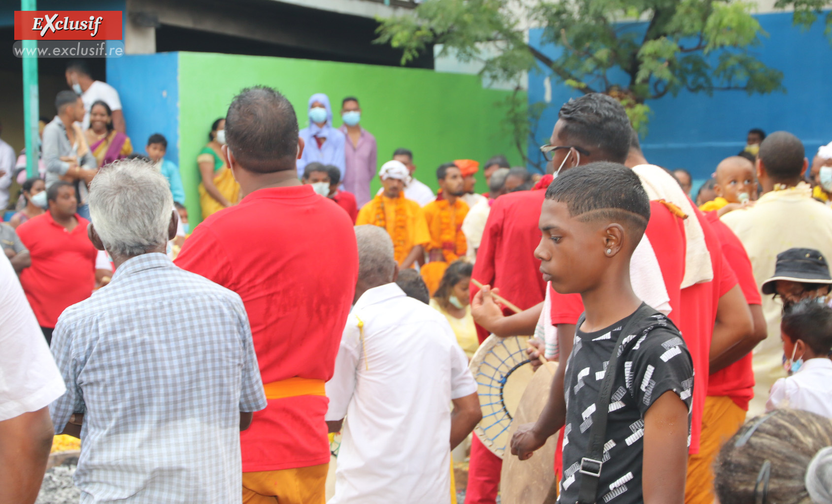 Marche sur le feu au temple tamoul du Chaudron: photos