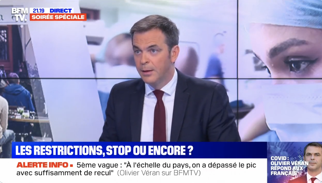 Olivier Véran était sur BFMTV mercredi... (capture d'écran)