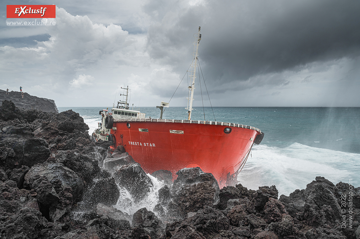 Tresta Star, le bateau échoué à Saint-Philippe