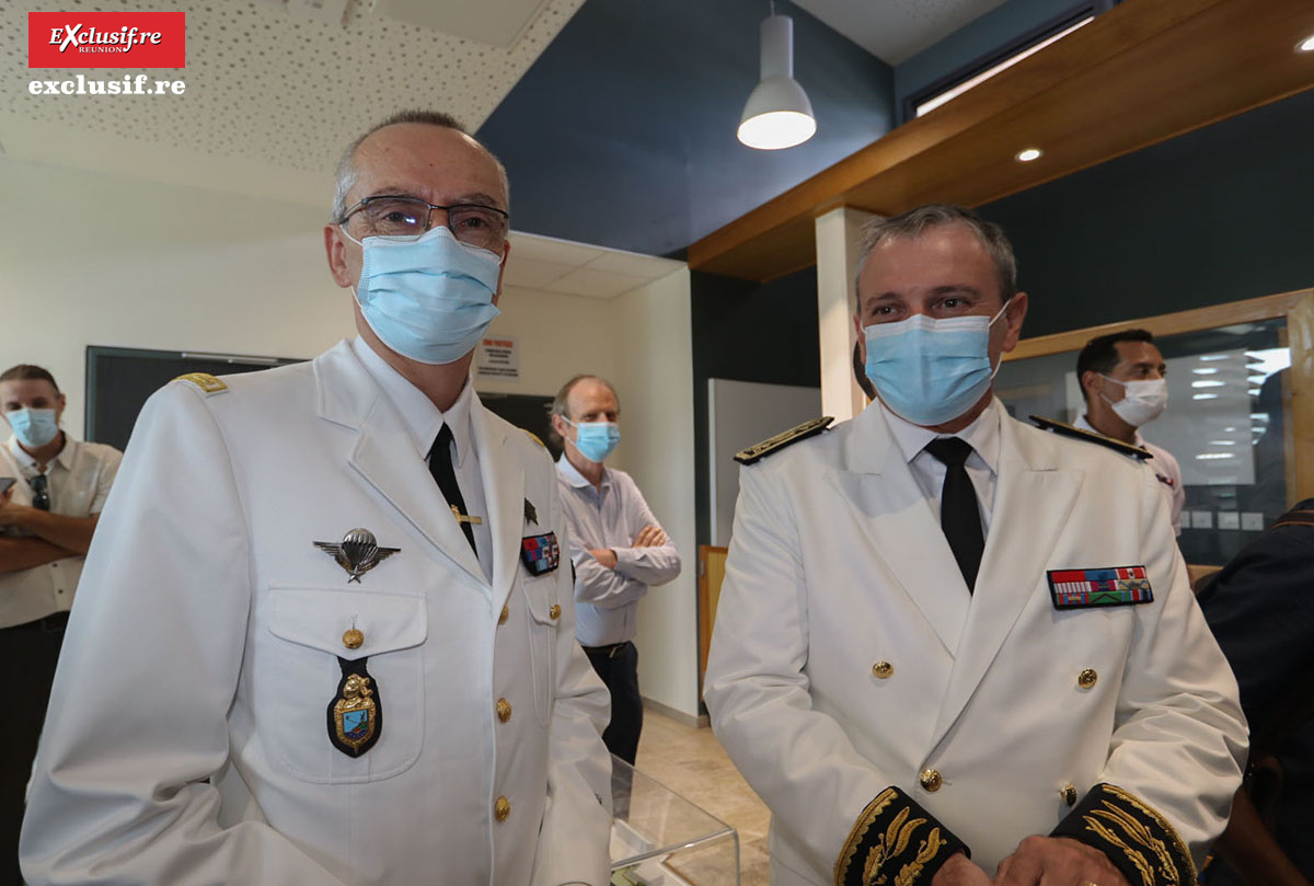 Le général Pierre Poty, commandant de la Gendarmerie de La Réunion, et Jacques Billant, Préfet de La Réunion