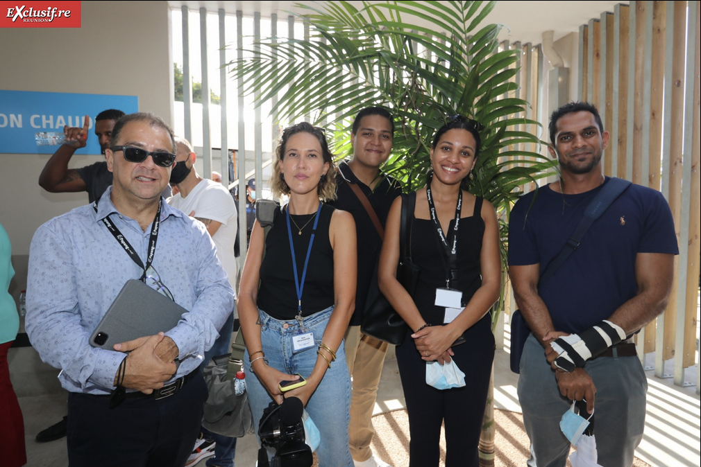 L'équipe communication de la Mairie de Saint-Denis: Eric Fontaine, directeur, Tatiana Hoarau, Damien Jean Baptiste, Honorine Angama et Karim Safla