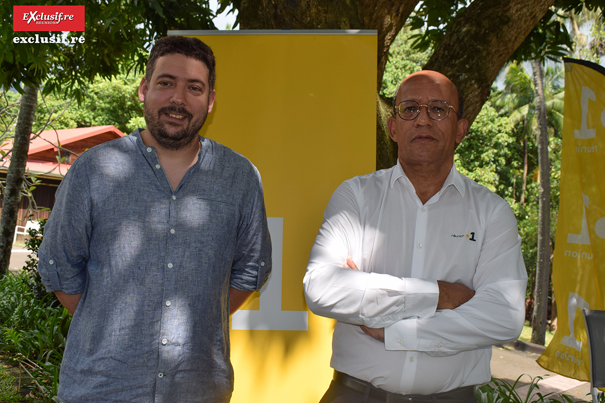 Stéphane Pessin, directeur éditorial TV-Radio-Web, et Frédéric Ayangma, directeur régional Réunion La 1ère