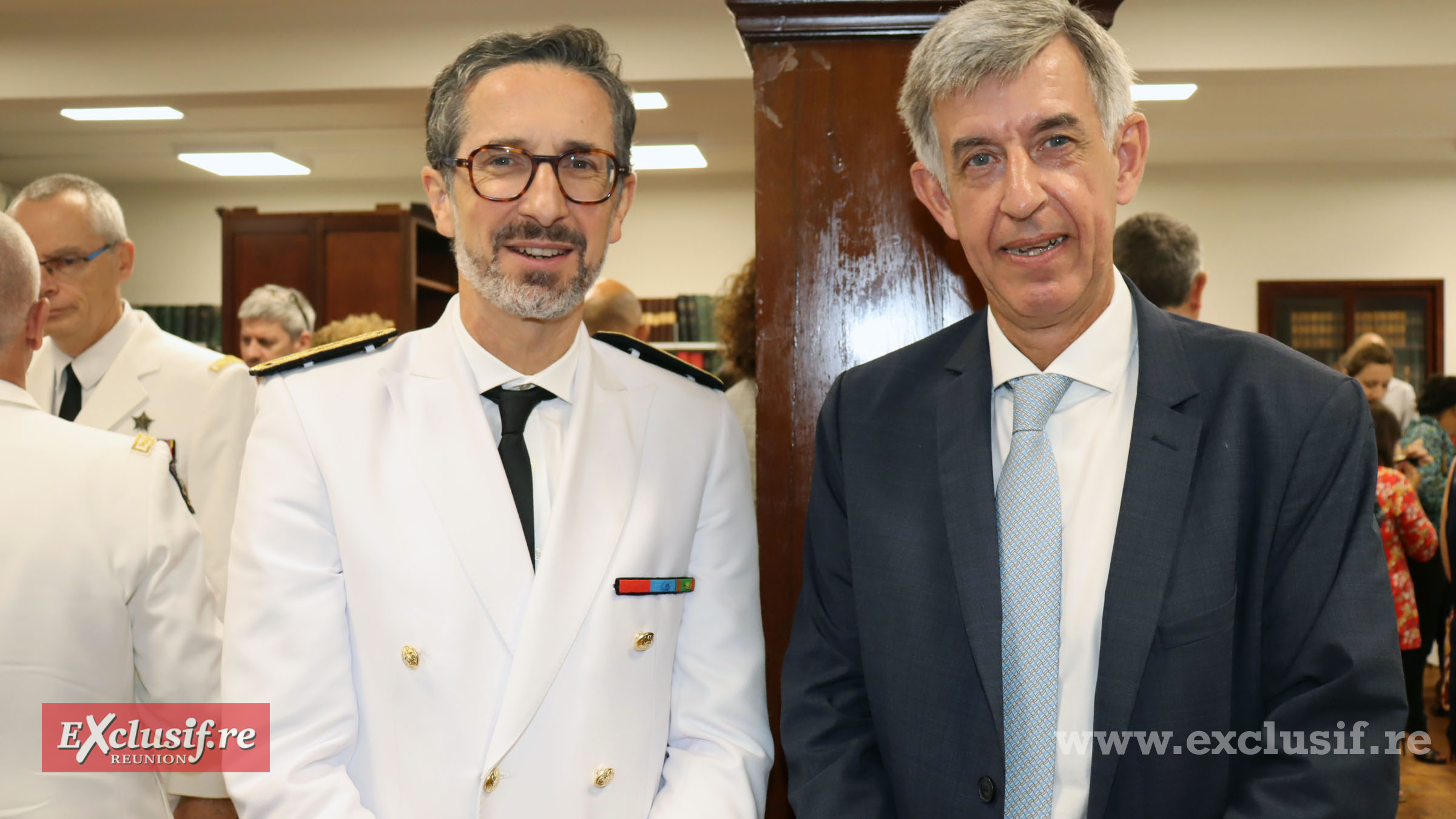 Jérôme Filippini, Préfet de La Réunion, et Alain Chateauneuf, premier président de la Cour d'appel de Saint-Denis