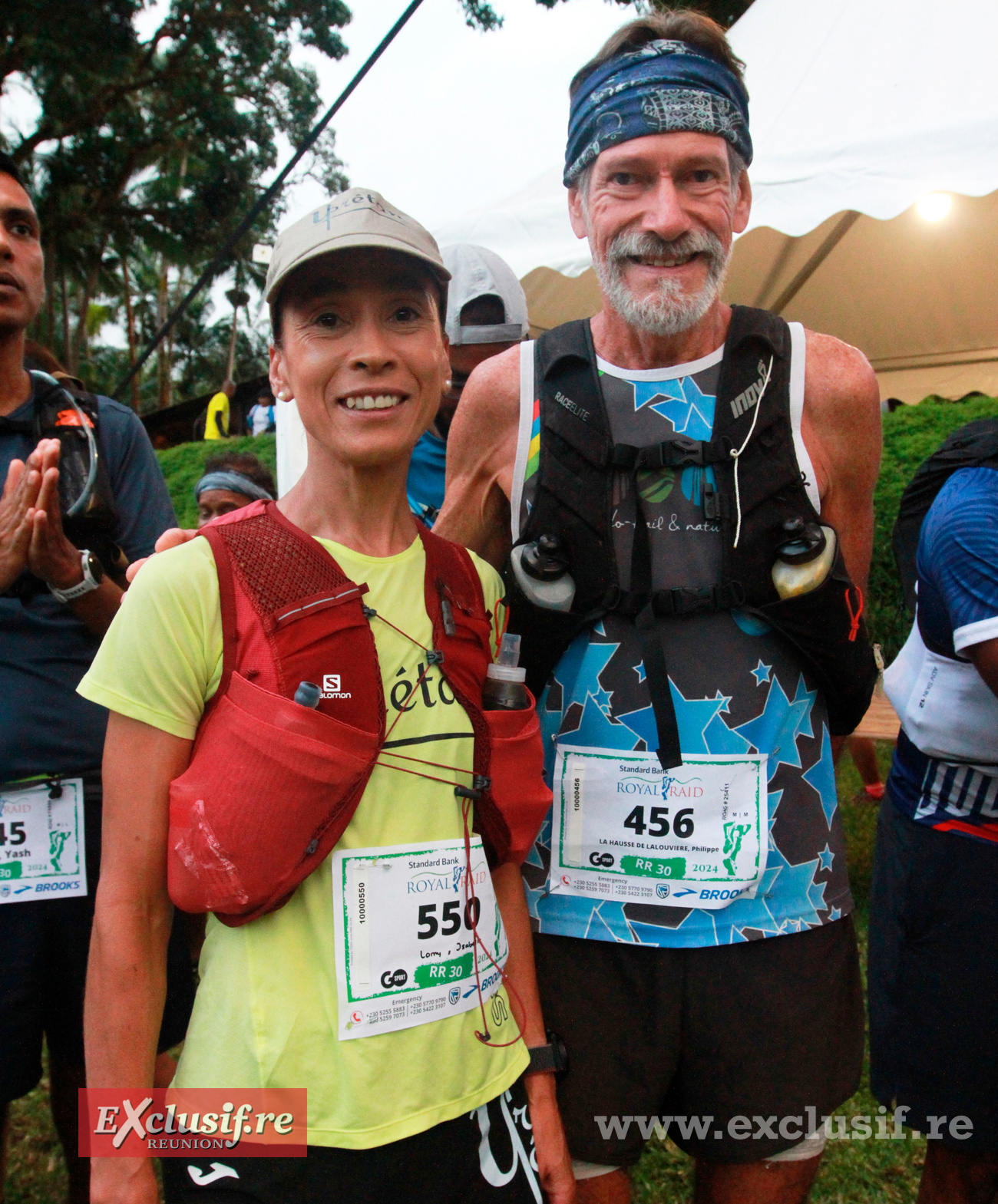 Philippe La Hausse, pionnier du trail à Maurice et Isabelle Lamy, vainqueure des 30 km