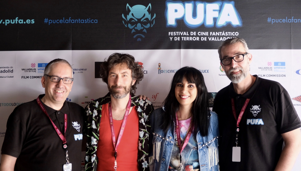 Avec les deux directeurs du festival PUFA, Daniel Farriol et David Pérez