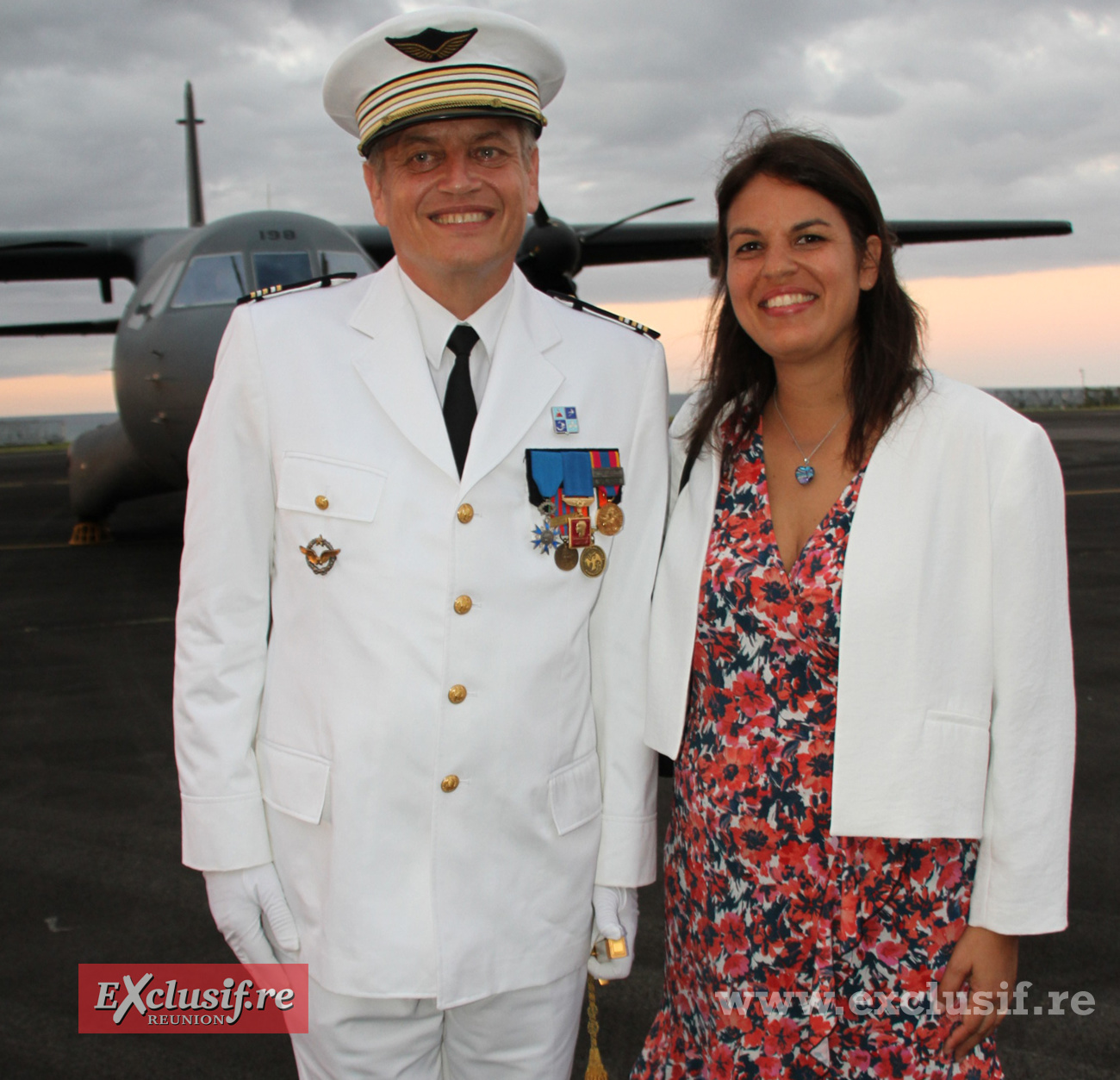 Lieutenant-colonel Romain Gaston et son épouse